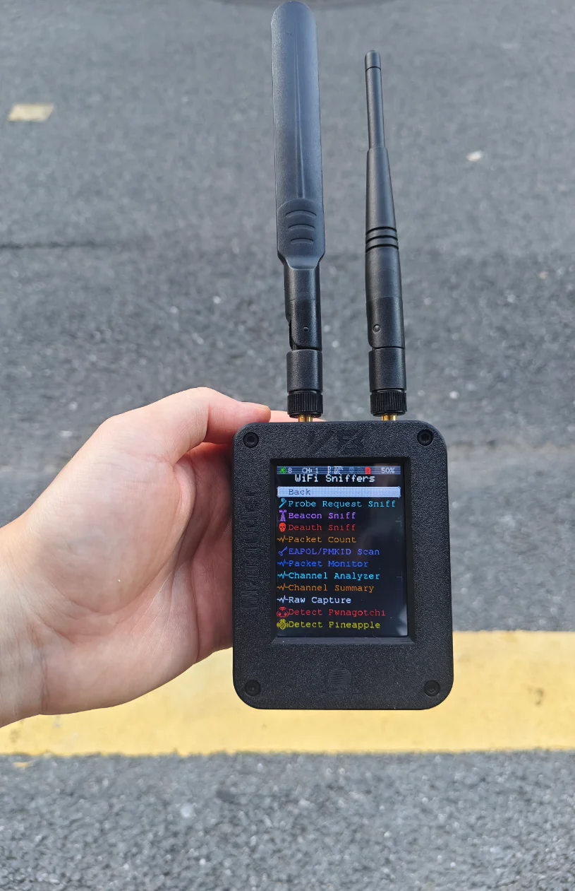 ESP32 Marauder V8 Device ESP32-C5 Dual Band WiFi, Bluetooth, GPS, Supports 2.4G&5G Signal For data analysis and penetration test