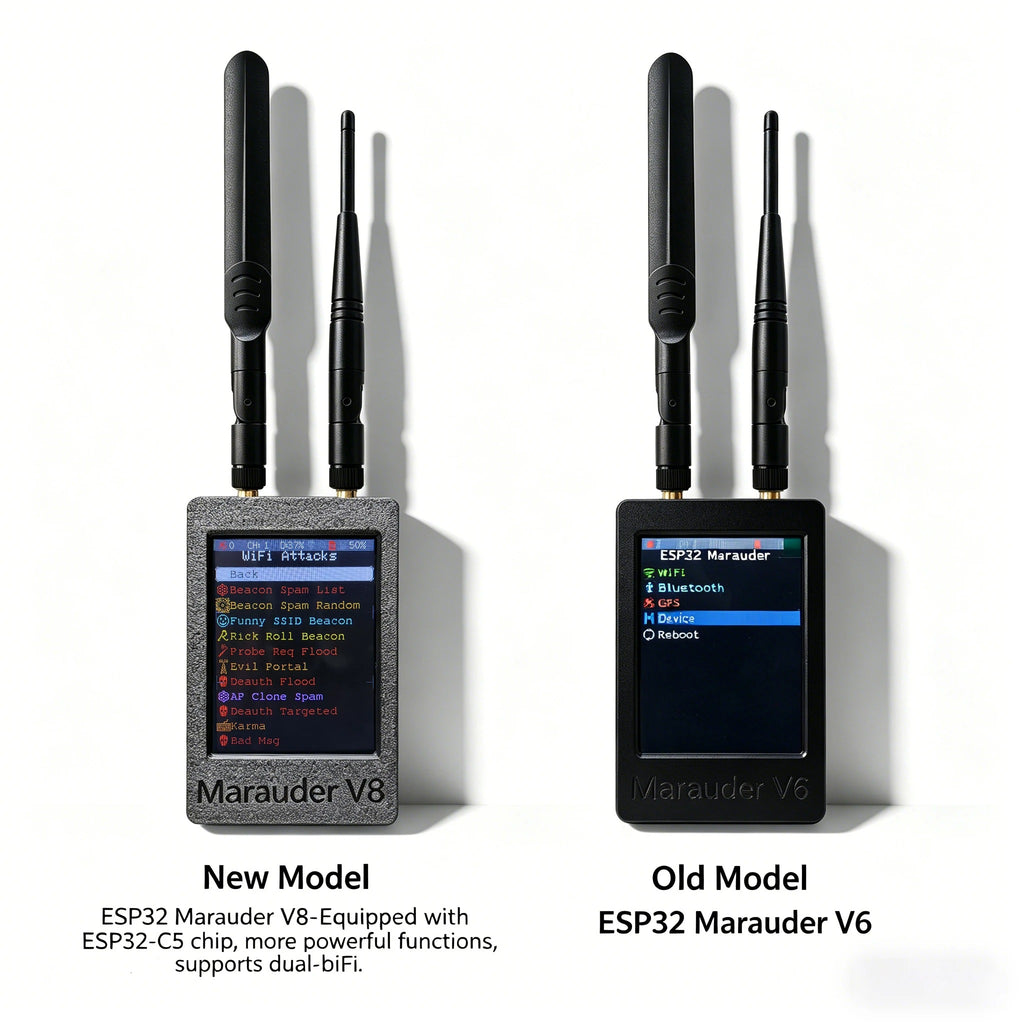 ESP32 Marauder V8 ESP32-C5 Device 2.8 Inch Touch Display Dual Band WiFi Bluetooth GPS Support 2.4G & 5G Signal Wireless Tool