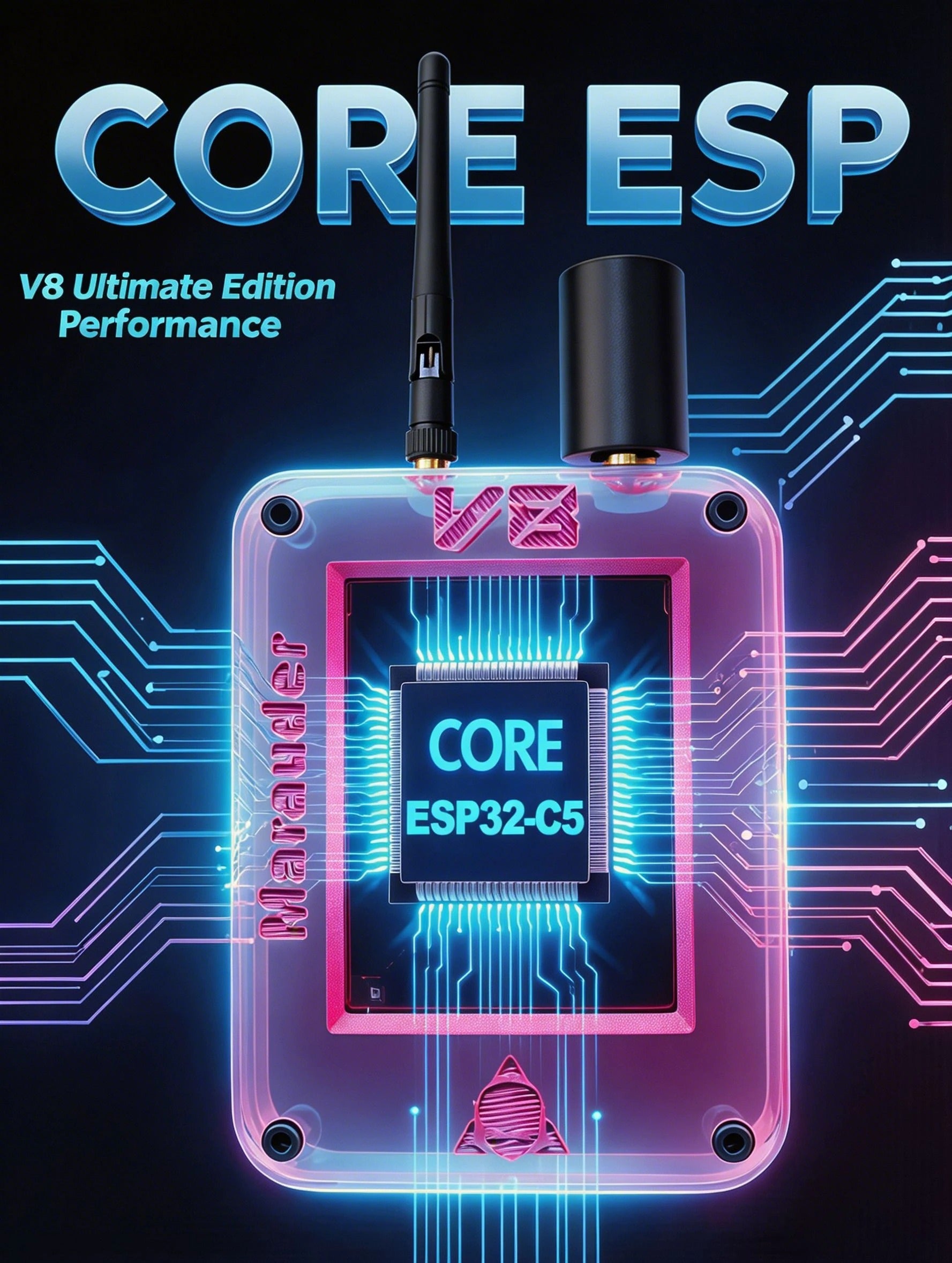 ESP32 Marauder V8 ESP32-C5 Device 2.8 Inch Touch Display Dual Band WiFi Bluetooth GPS Support 2.4G & 5G Signal Wireless Tool