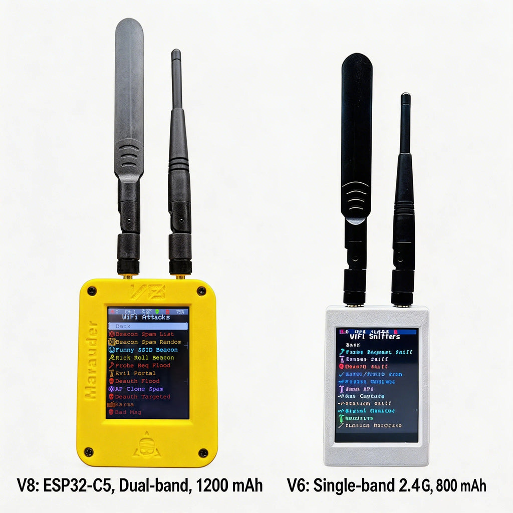 ESP32 Marauder V8 Ultimate Version 2.8 Inch Touch Display Dual Band WiFi Bluetooth GPS Support 2.4G & 5G Signal Wireless Tool