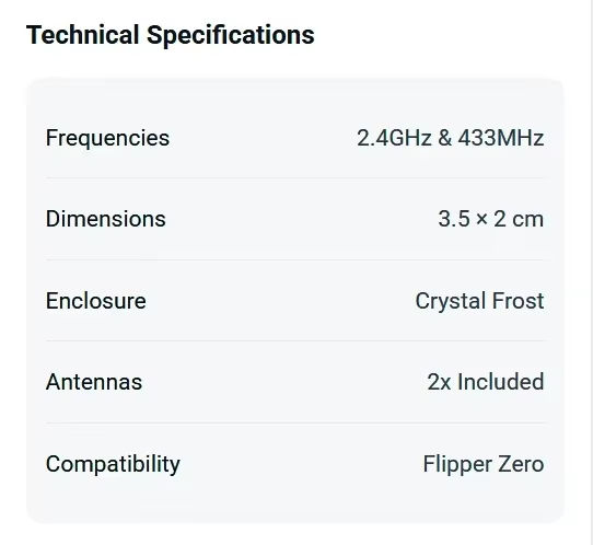 Flipper Zero NRF24 + CC1101 RF Devboard, PINGEQUA RF Lab App-Ready, 2.4GHz & 433MHz, High Performance, Auto-Switch 1 sold