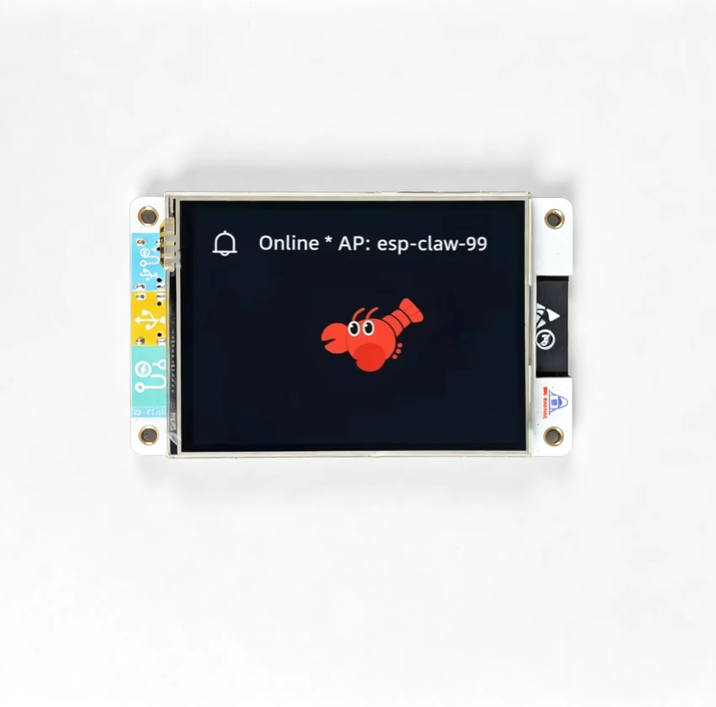 NM-CYD-ESP-Claw-C5 New AI Agent Board with 2.8″ TFT LCD Touchscreen with ESP32-C5 Support NM-RF-HAT Dual Band WiFi IoT Mainboard