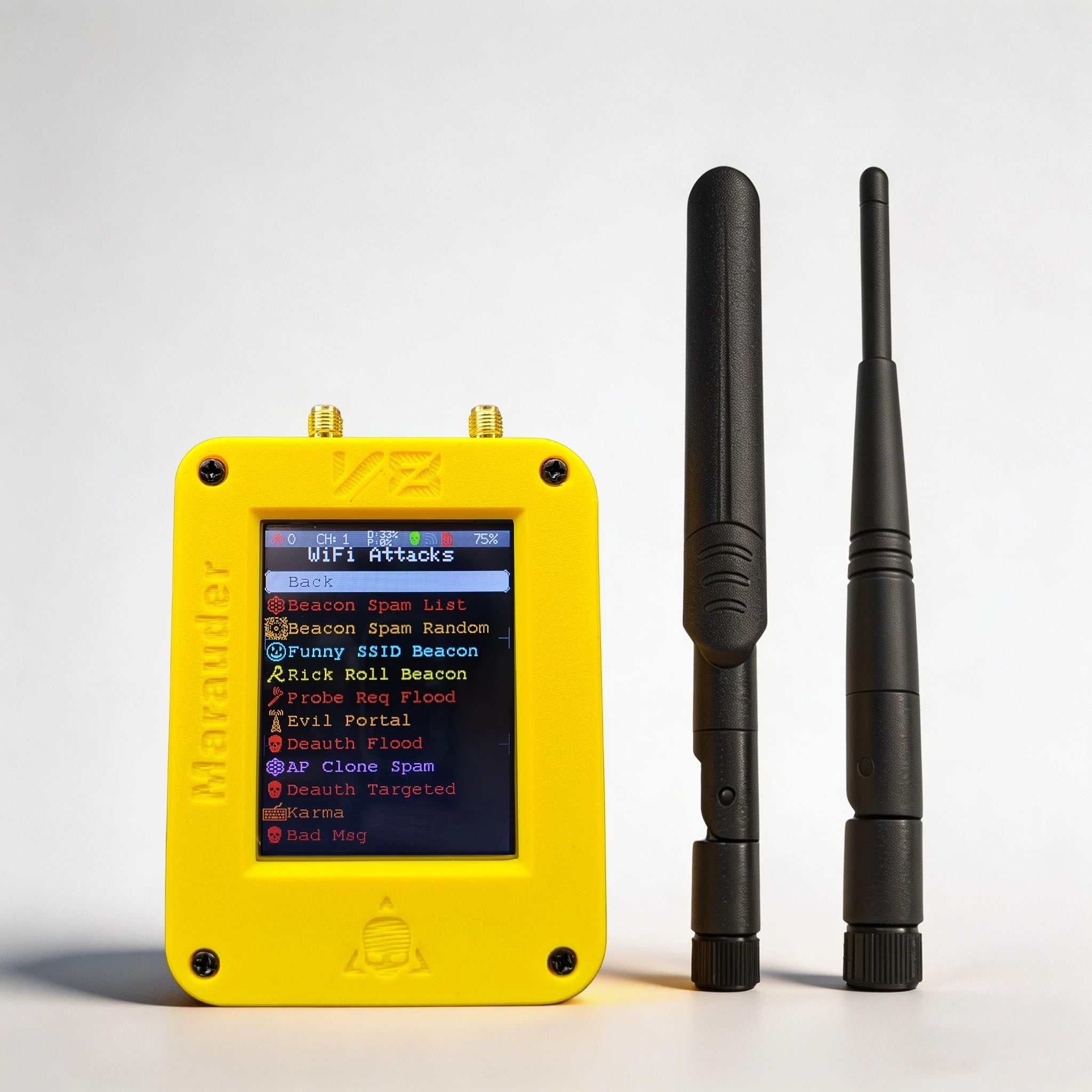 ESP32 Marauder V8 Ultimate Version 2.8 Inch Touch Display Dual Band WiFi Bluetooth GPS Support 2.4G & 5G Signal Wireless Tool