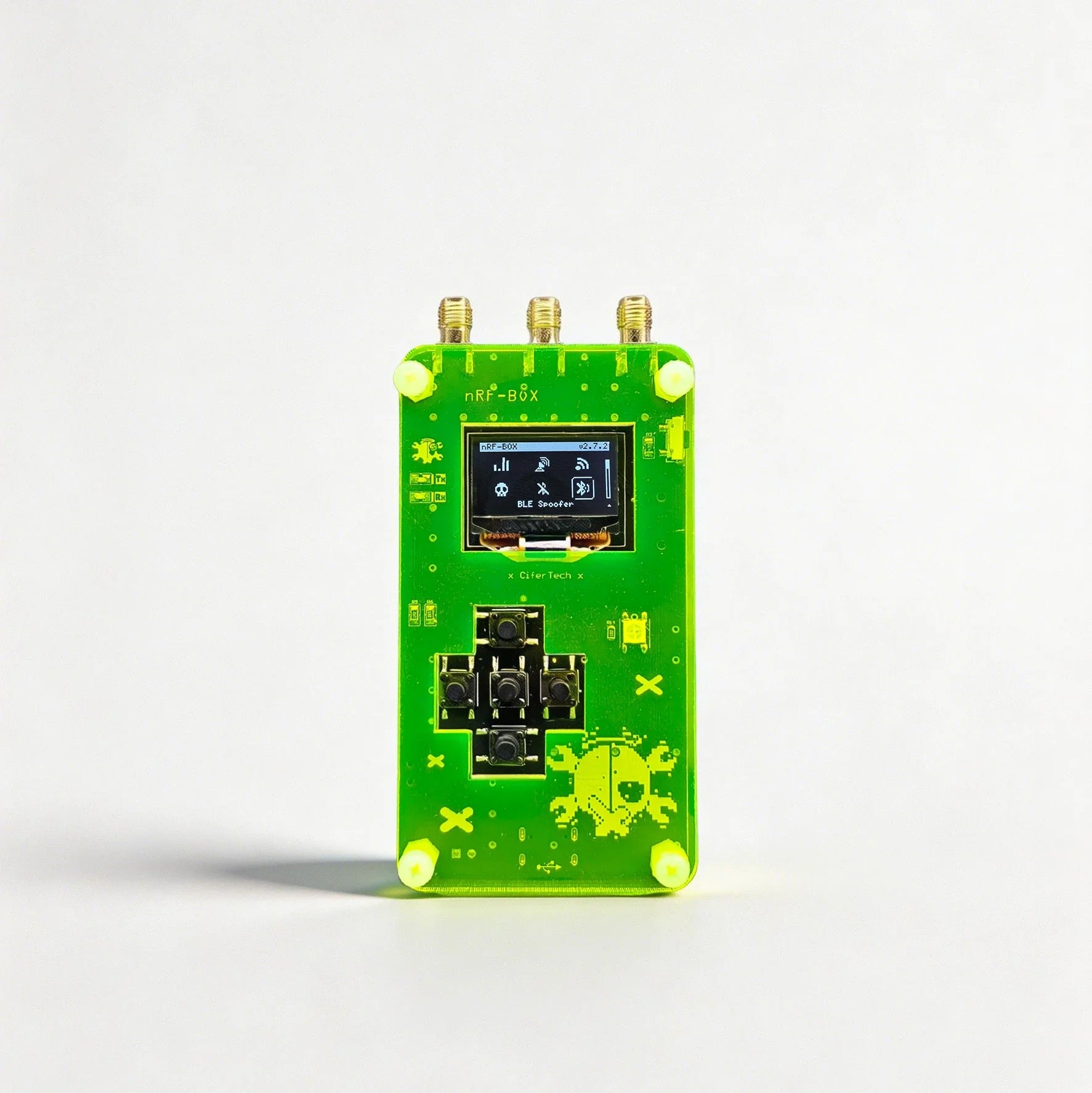 Finished NRF BOX V2.0 Open-Source All-in-One Gadget for BLE and 2.4GHz Networks,ESP32 core, a crisp OLED UI,triple nRF24L01 radi