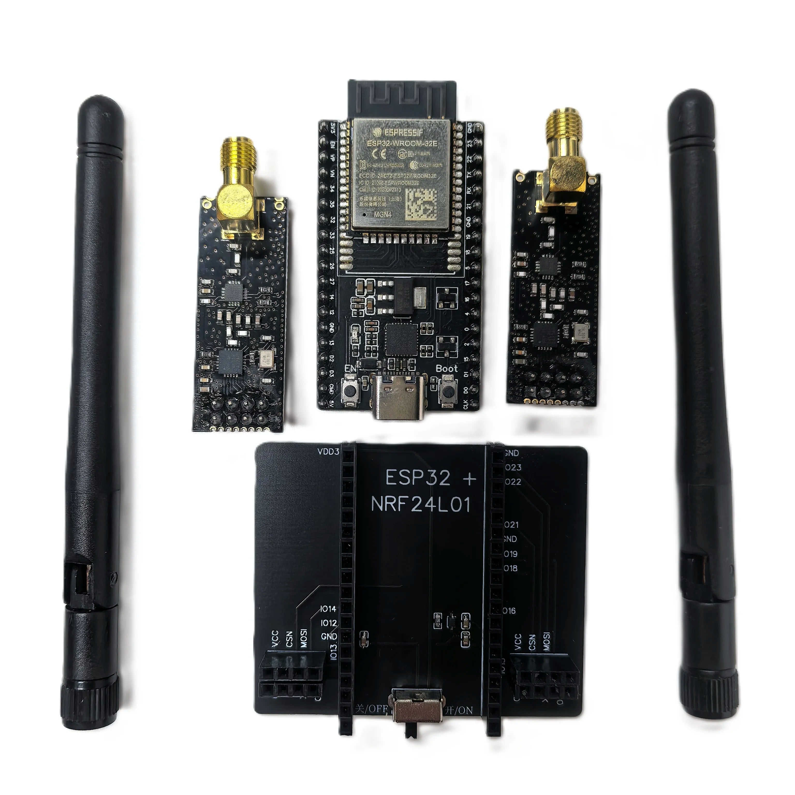 New ESP32 DevKitC + NRF24L01 PA LNA 2.4GHz Module Development Board Supports Bluetooth Blocker Signal And Wifi Support