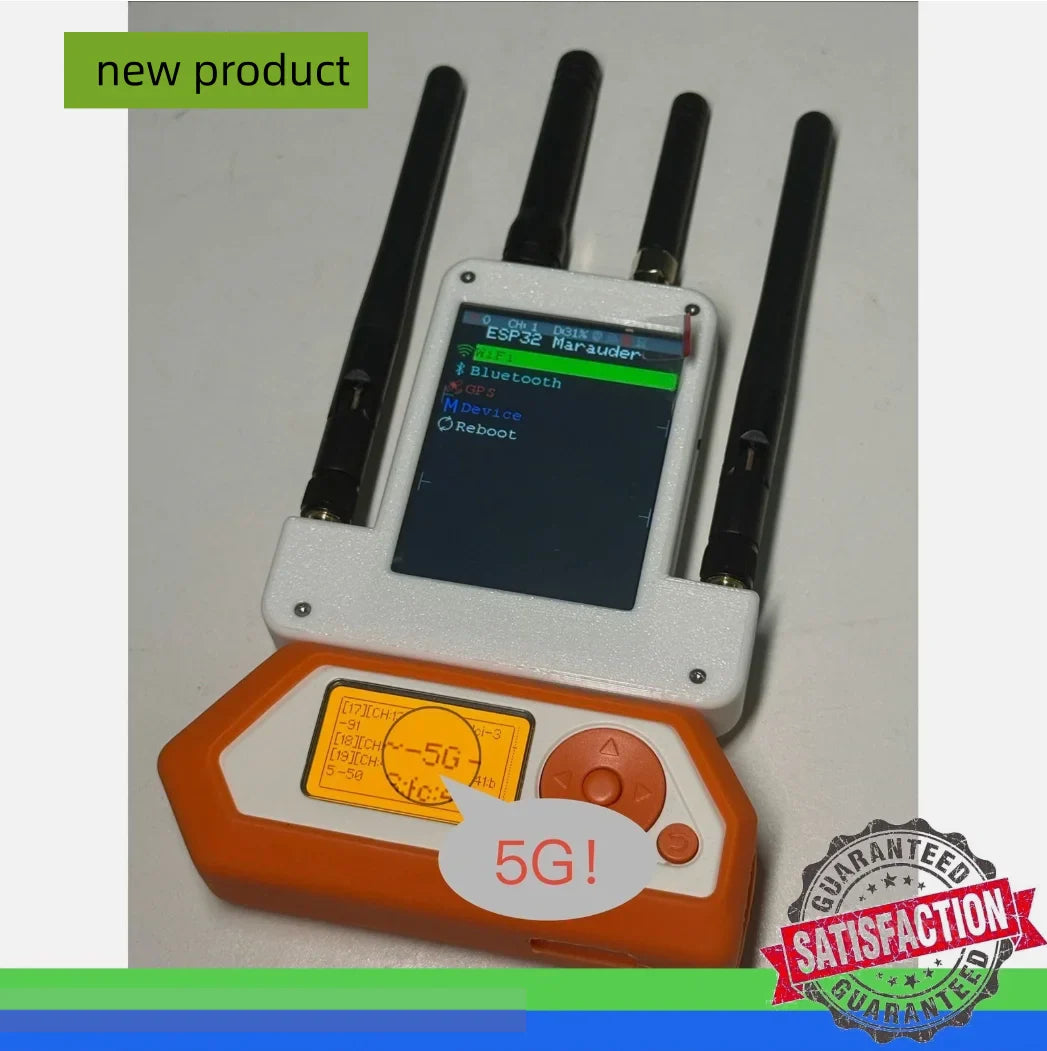 Flipper Zero5G-Ver External Module Kit 433MHz RF ESP32C5 GPS Modules with 2.8" Screen st45