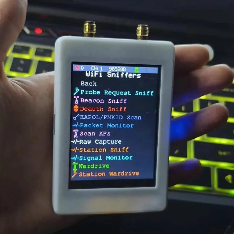 New ESP32 Marauder Mar-X-Auder Device WiFi, Bluetooth, GPS, Supports CYD Updates, Enables Wireless Security Tools